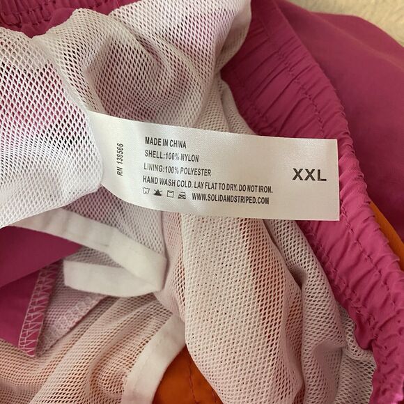 Solid & Striped Classic Straight Leg Color Block Swim Shorts Mens XXL - Picture 10 of 13